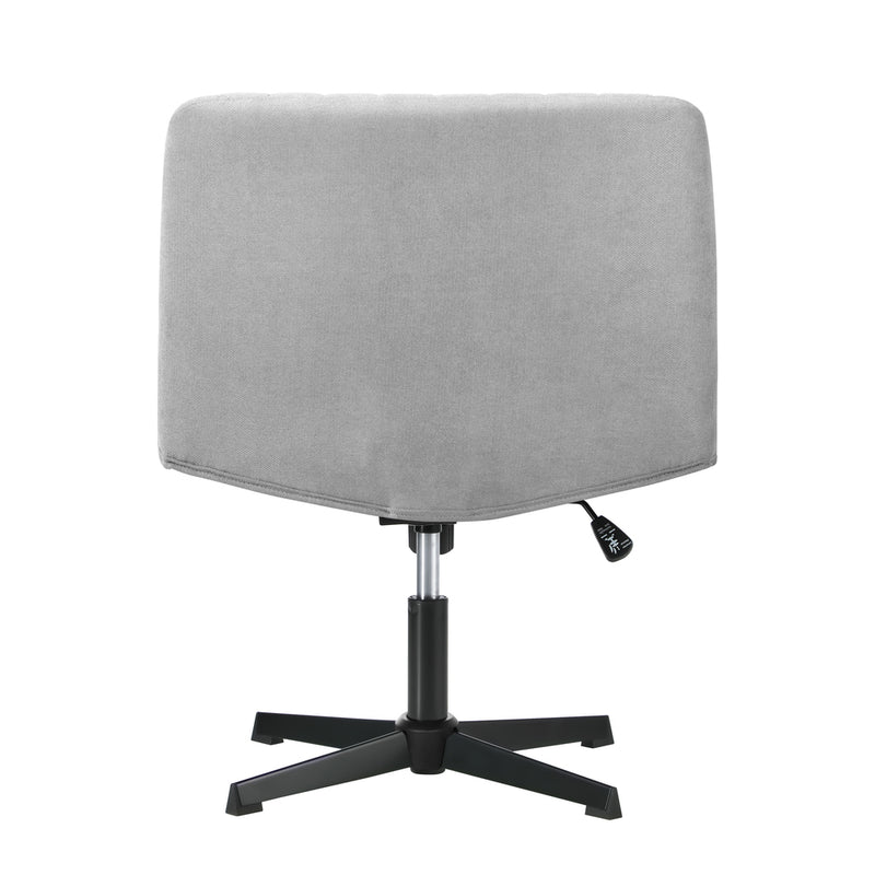 Oikiture Mid Back Armless Office Chair Adjustable Wide Seat Grey