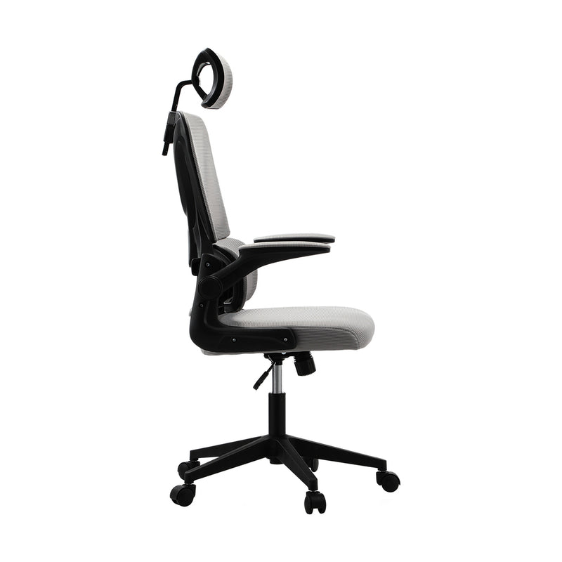Oikiture Mesh Office Chair Adjustable Lumbar Support D-Shape BK&GY