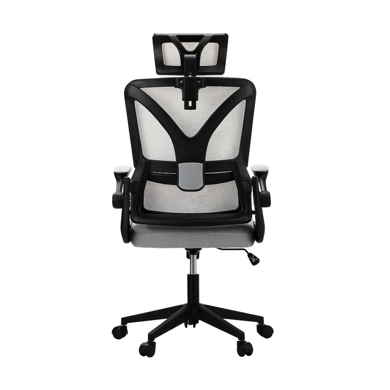 Oikiture Mesh Office Chair Adjustable Lumbar Support D-Shape BK&GY