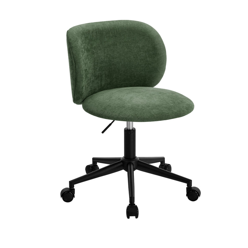 Oikiture Office Chair Armless Mid Back Swivel Ergonomic Chair Green
