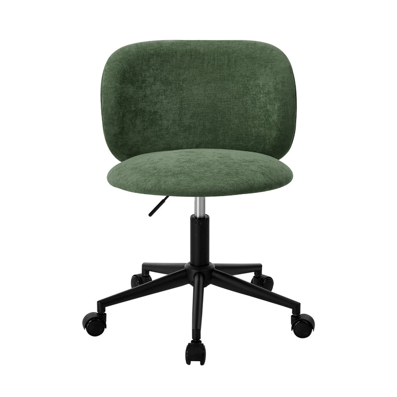 Oikiture Office Chair Armless Mid Back Swivel Ergonomic Chair Green