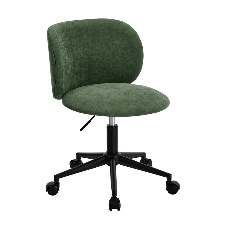 Oikiture Office Chair Armless Mid Back Swivel Ergonomic Chair Green