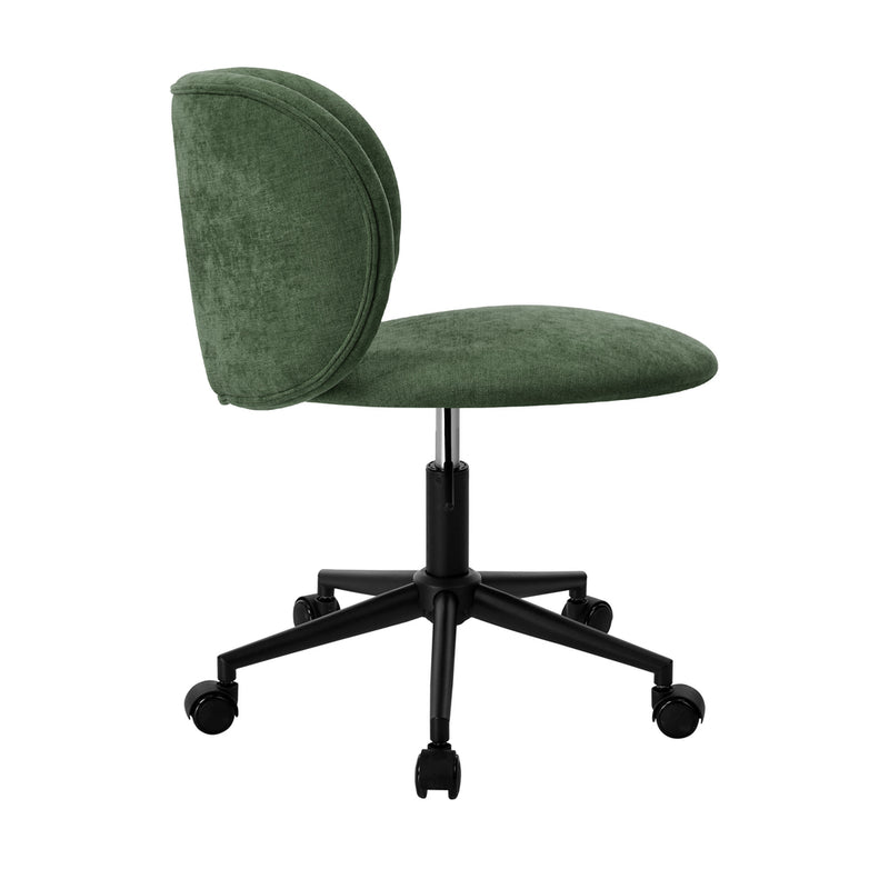 Oikiture Office Chair Armless Mid Back Swivel Ergonomic Chair Green