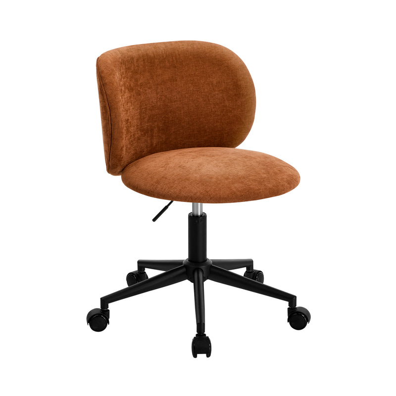 Oikiture Office Chair Armless Mid Back Swivel Ergonomic Chair Orange