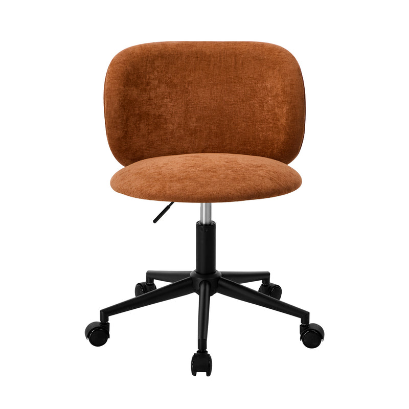 Oikiture Office Chair Armless Mid Back Swivel Ergonomic Chair Orange