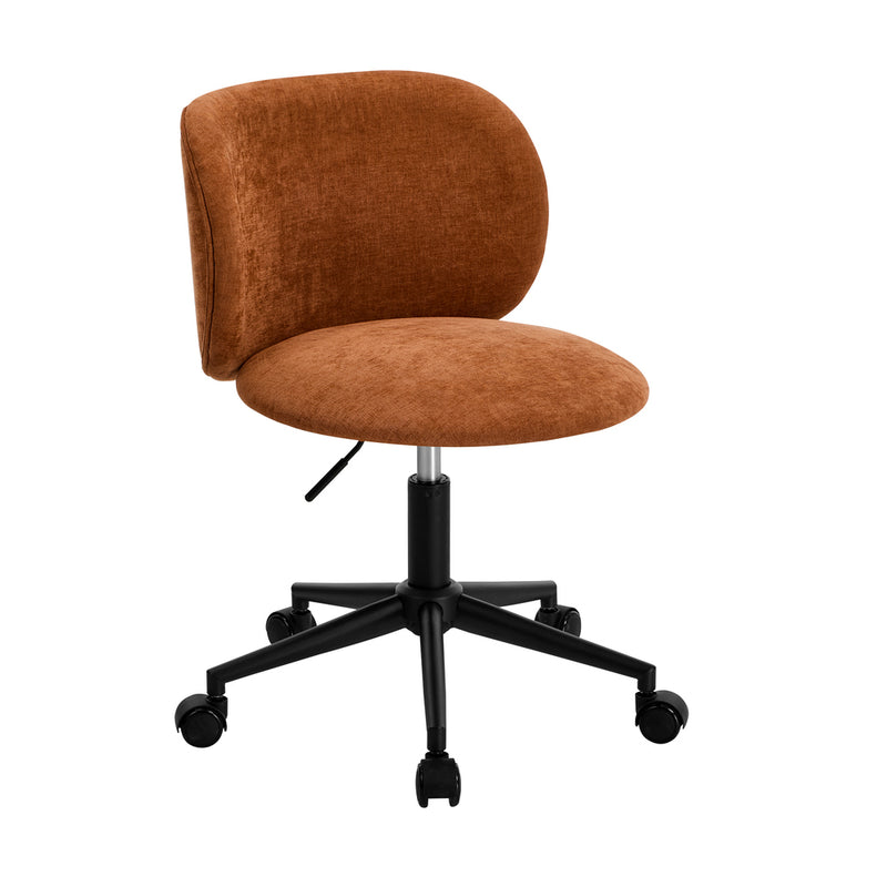 Oikiture Office Chair Armless Mid Back Swivel Ergonomic Chair Orange