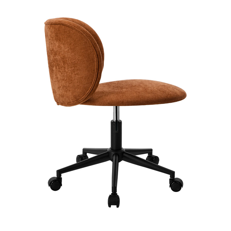 Oikiture Office Chair Armless Mid Back Swivel Ergonomic Chair Orange