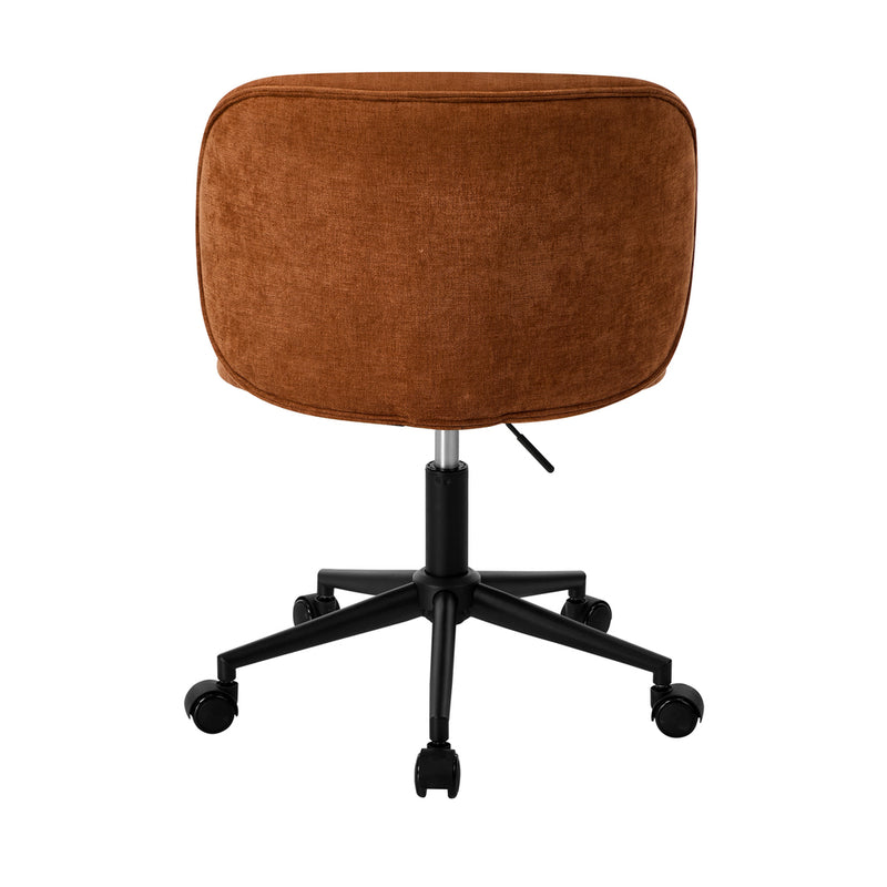 Oikiture Office Chair Armless Mid Back Swivel Ergonomic Chair Orange