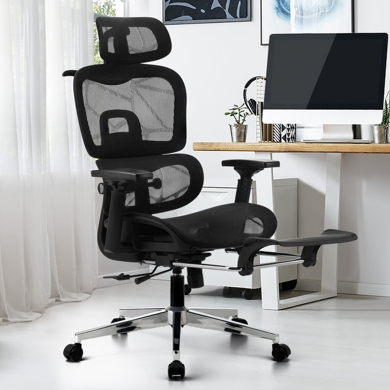 Oikiture Ergonomic Office Chair Mesh Executive Seat Black