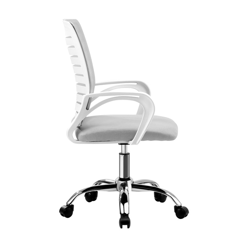 Oikiture Mesh Office Chair Breathable Backrest White