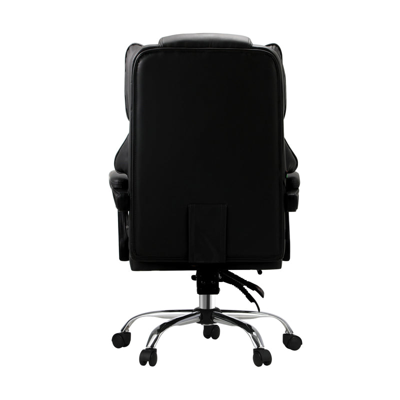 Oikiture Massage Office Chair PU Leather Black
