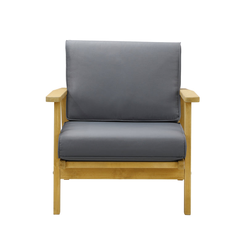 Livsip Outdoor Wooden Armchair with Cushion