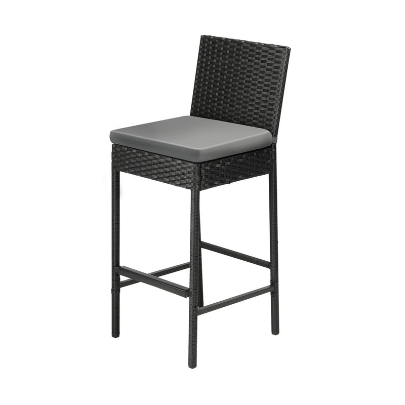 Livsip Garden Bar Stools Rattan Dinning Chairs 2X
