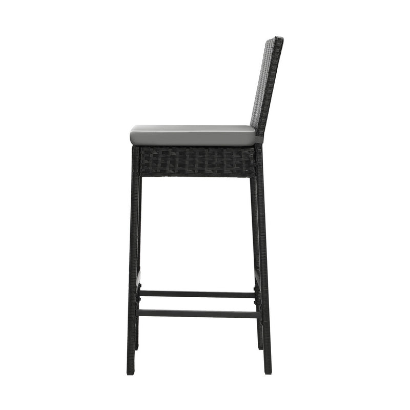 Livsip Garden Bar Stools Rattan Dinning Chairs 4X