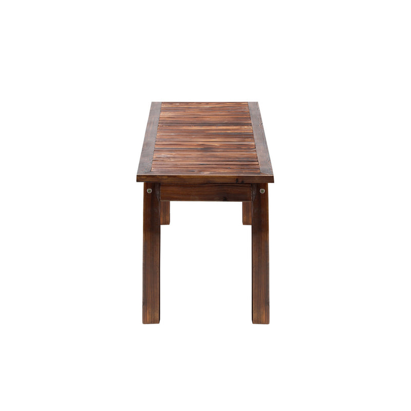 Livsip 120cm Wood Garden Bench Slatted Seat