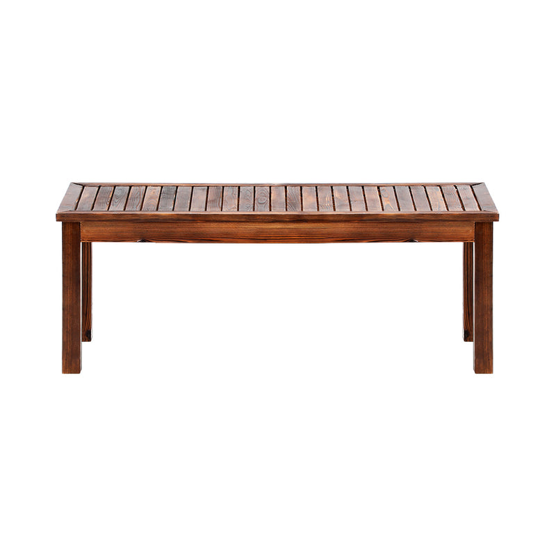 Livsip 120cm Wood Garden Bench Slatted Seat