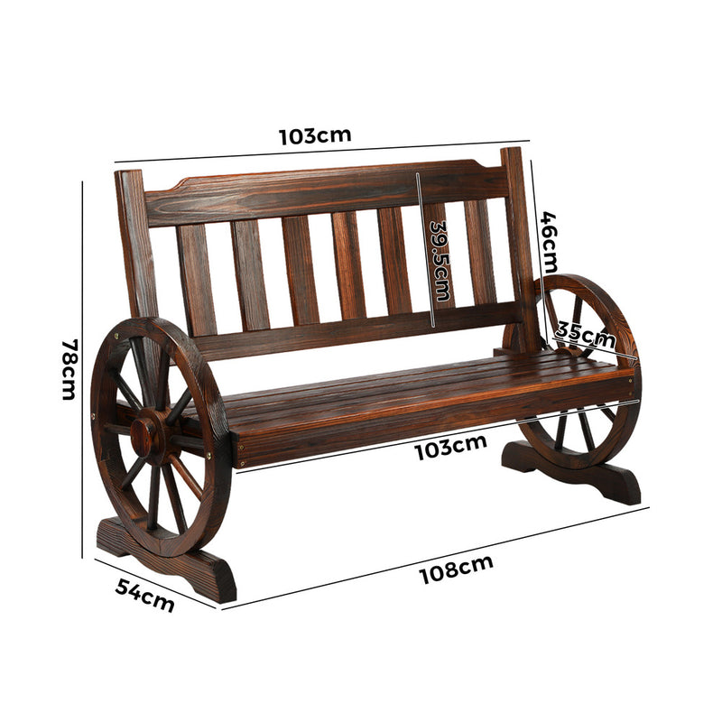 Livsip Garden Bench Wagon Chairs Wheel Chair Backyard Lounge