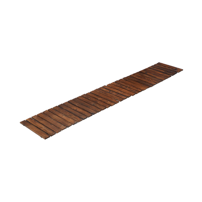 Livsip Garden Wooden Pathway 8ft Roll-Out Straight Walkway