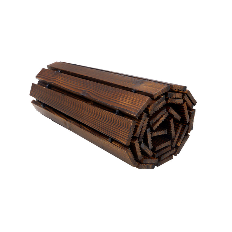 Livsip Garden Wooden Pathway 8ft Roll-Out Straight Walkway