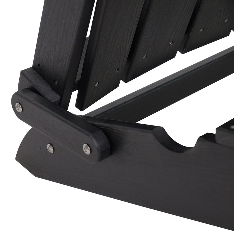 Livsip HDPE Adirondack Chair Outdoor Furniture Folding Chair Black