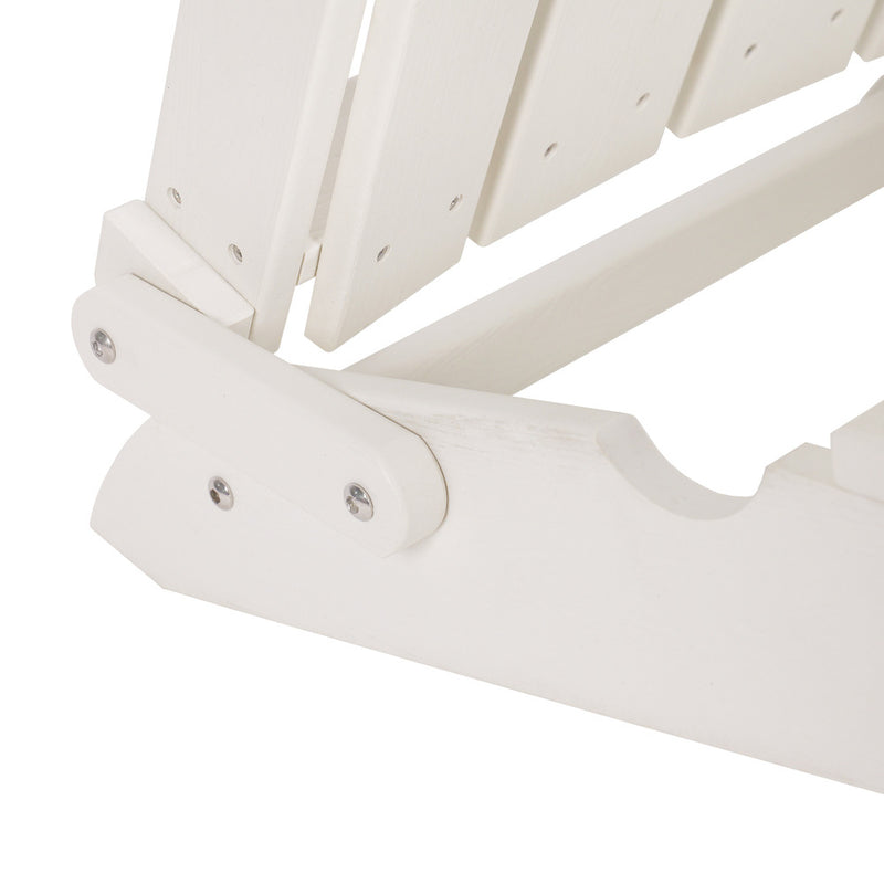 Livsip 2PCS Sun Lounge Outdoor Adirondack Chairs Foldable HDPE White