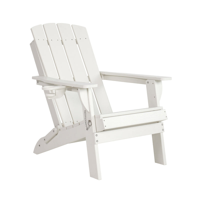 Livsip HDPE Adirondack Chair Outdoor Furniture Folding Chair White