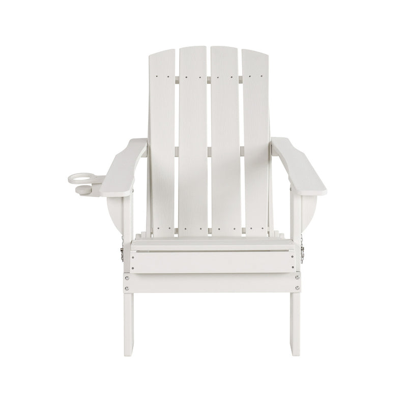 Livsip HDPE Adirondack Chair Outdoor Furniture Folding Chair White