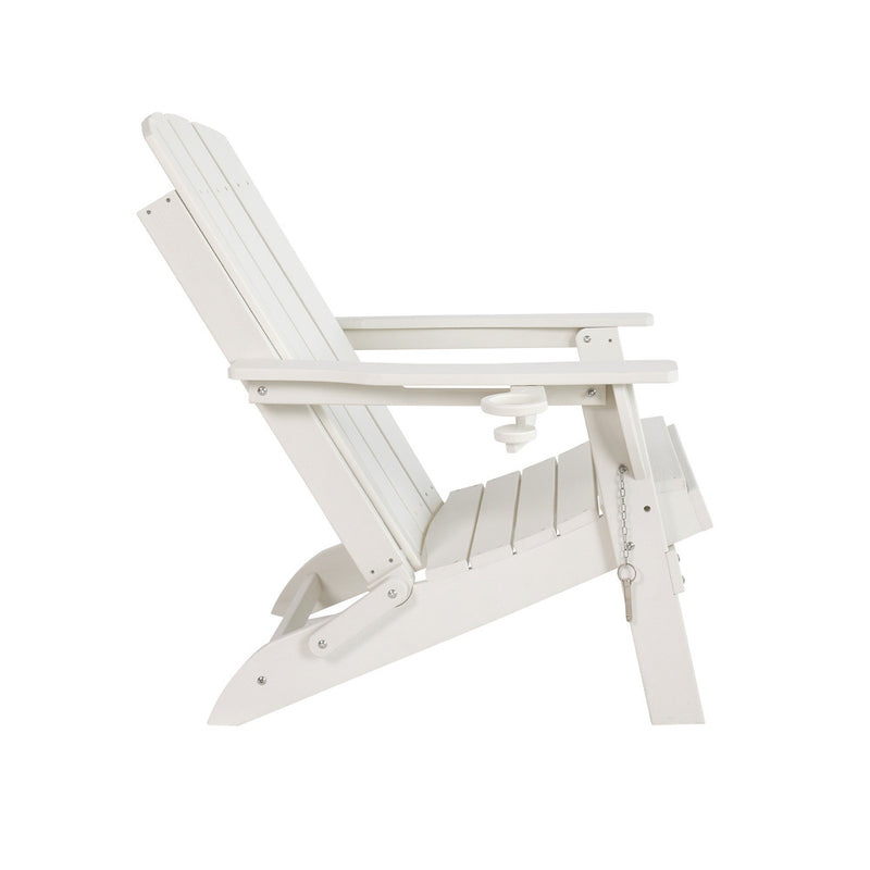 Livsip HDPE Adirondack Chair Outdoor Furniture Folding Chair White