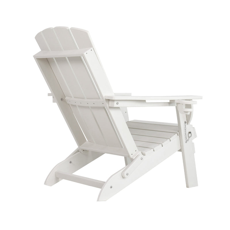 Livsip HDPE Adirondack Chair Outdoor Furniture Folding Chair White