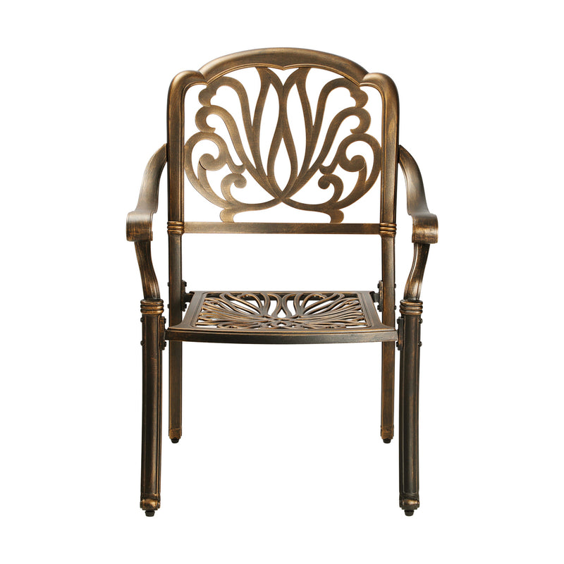 Livsip Outdoor Dining Chairs Cast Aluminium Frame Set of 2