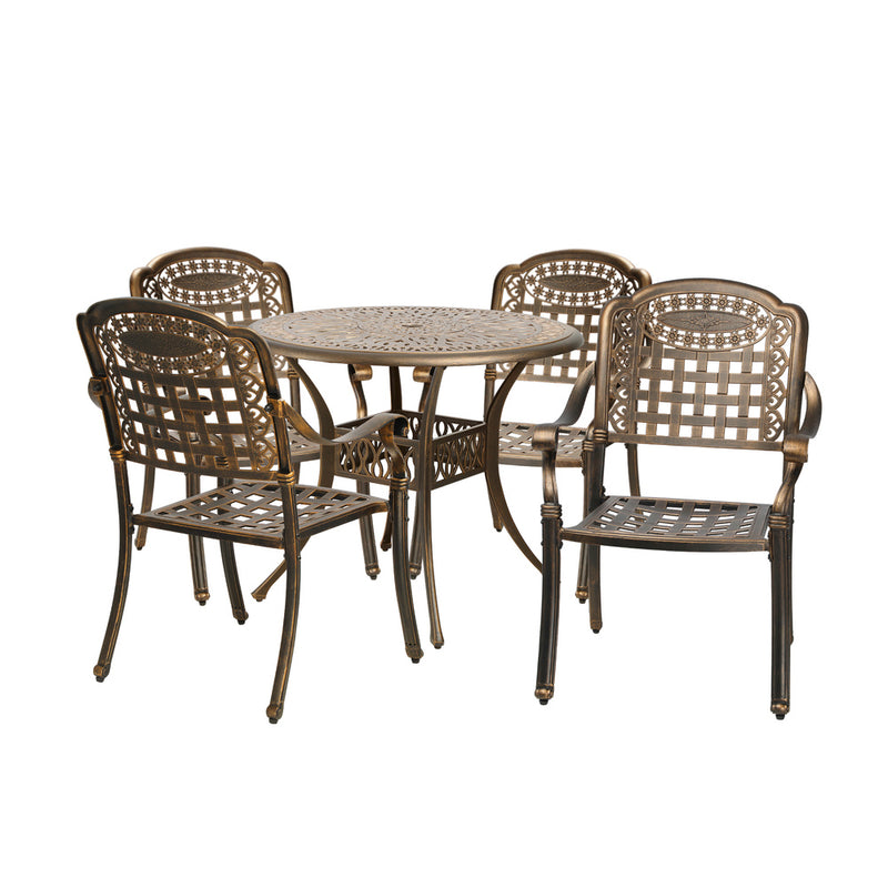 Livsip Outdoor Dining Chairs&Table Bistro Set 5 Piece