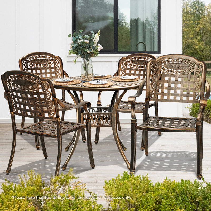 Livsip Outdoor Dining Chairs&Table Bistro Set 5 Piece