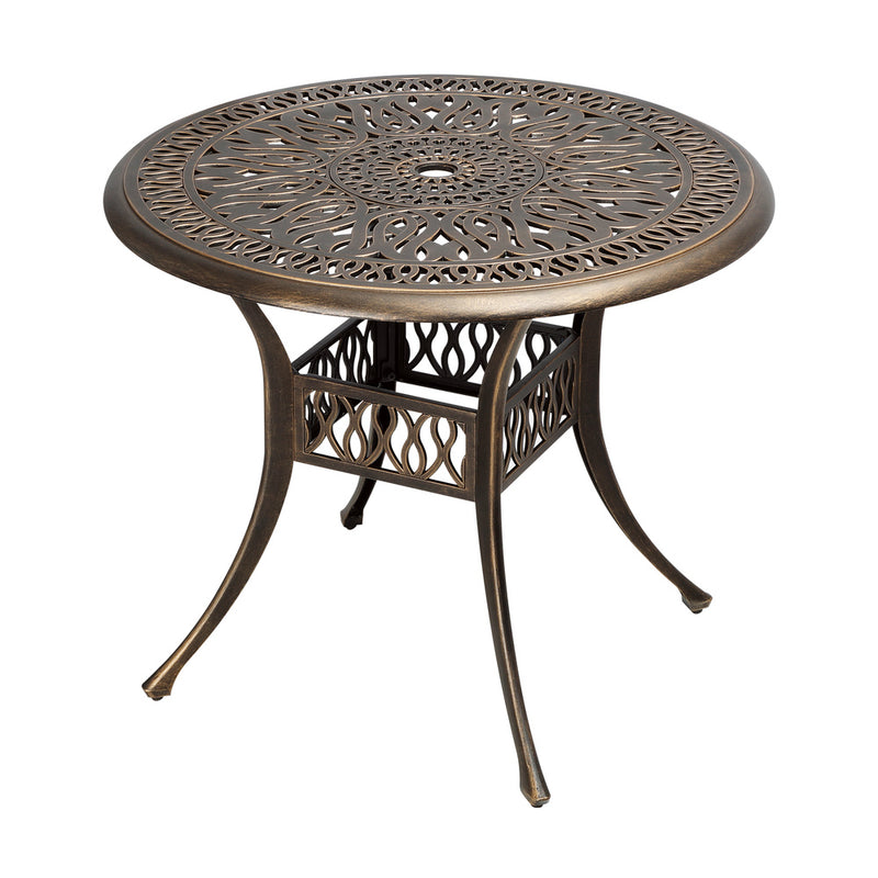 Livsip Garden Table Bronze Cast Aluminium Dining Table 75cm