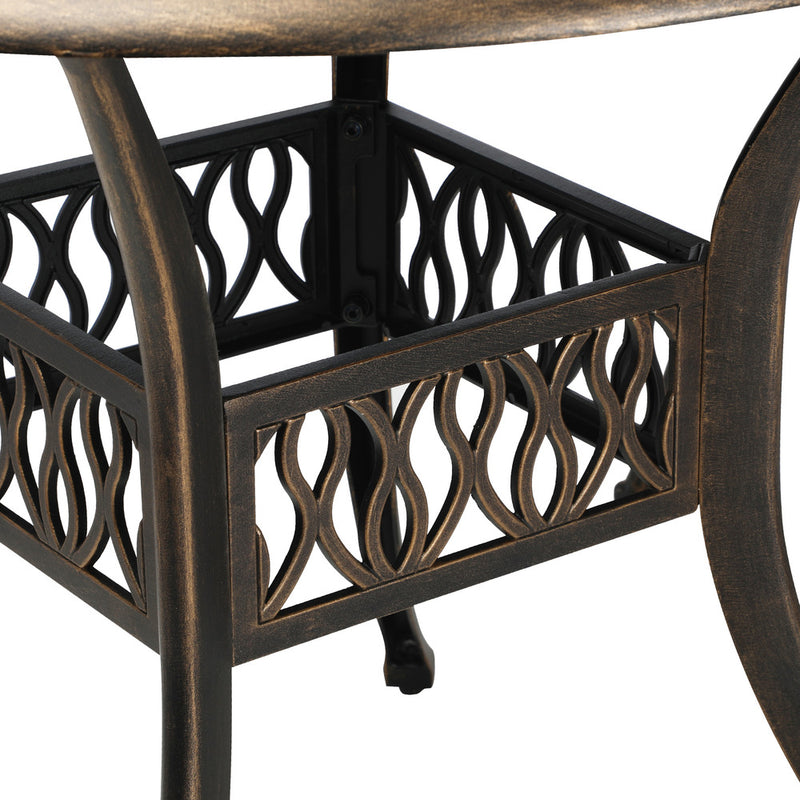 Livsip Garden Table Bronze Cast Aluminium Dining Table 75cm