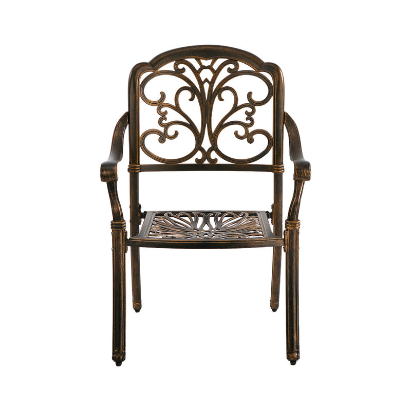 Livsip 2PCS Outdoor Patio Dining Chairs Cast Aluminium