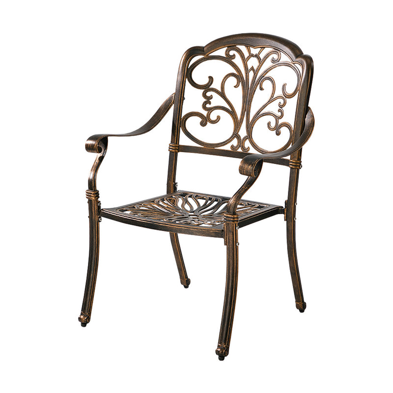 Livsip 2PCS Outdoor Patio Dining Chairs Cast Aluminium