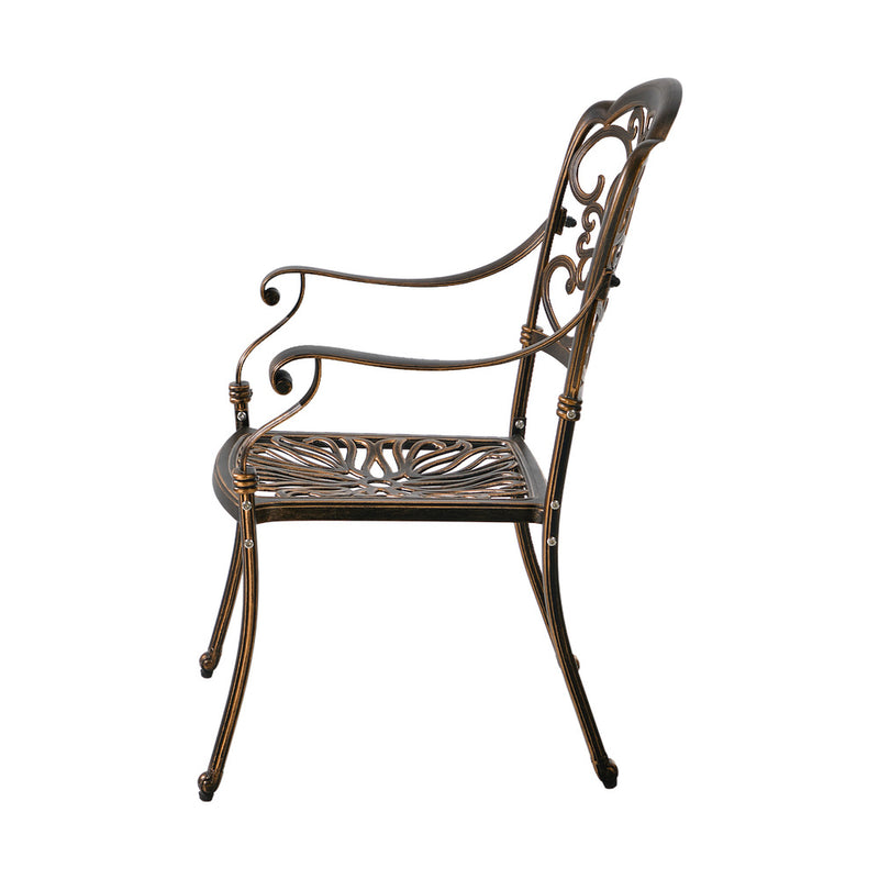 Livsip 2PCS Outdoor Patio Dining Chairs Cast Aluminium