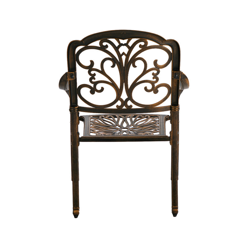 Livsip 2PCS Outdoor Patio Dining Chairs Cast Aluminium