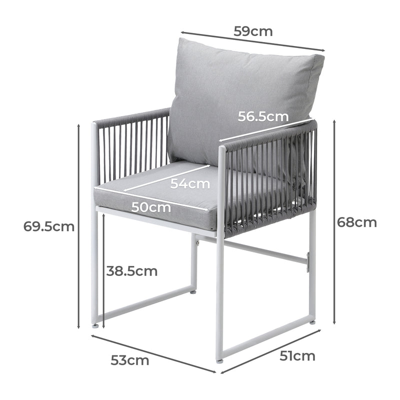 Livsip Outdoor Dining Chairs 2 Pieces Lounge Patio Garden Set