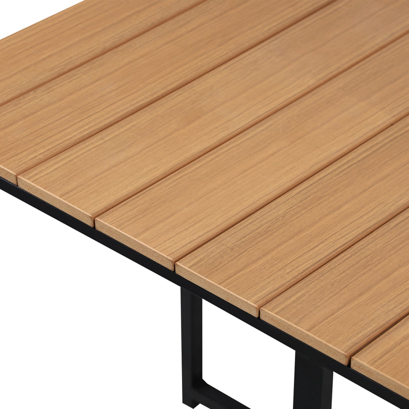 Livsip Outdoor Dining Set Wood-Plastic Table 4 Seater