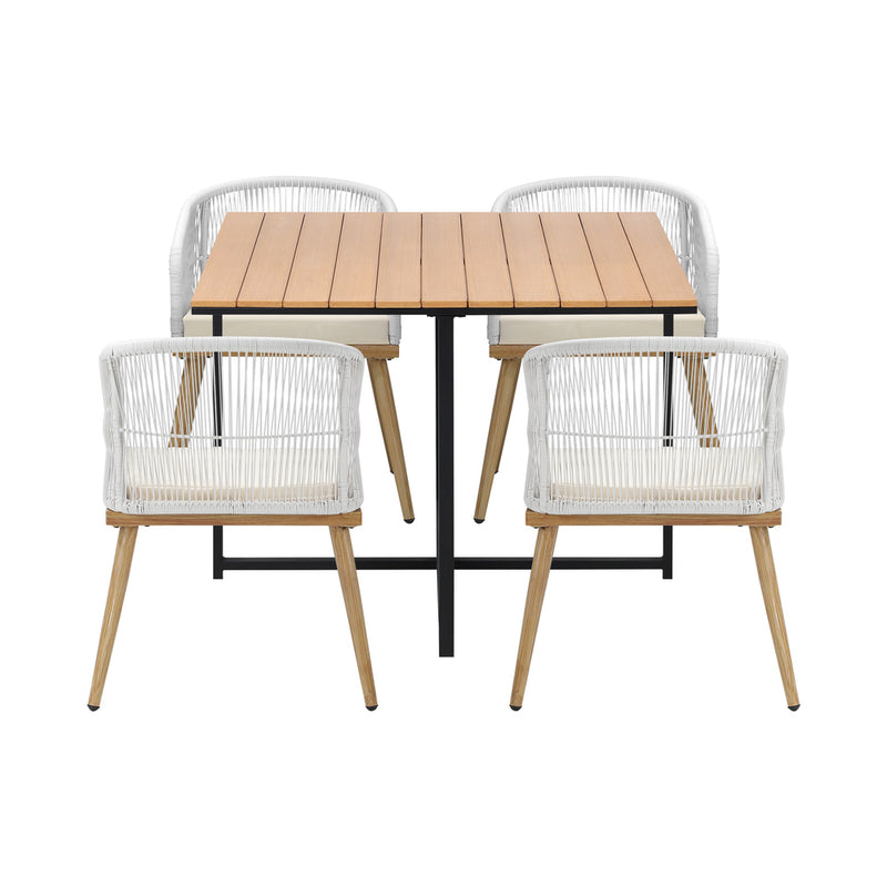 Livsip Outdoor Dining Set Table&Chairs 5 Pieces
