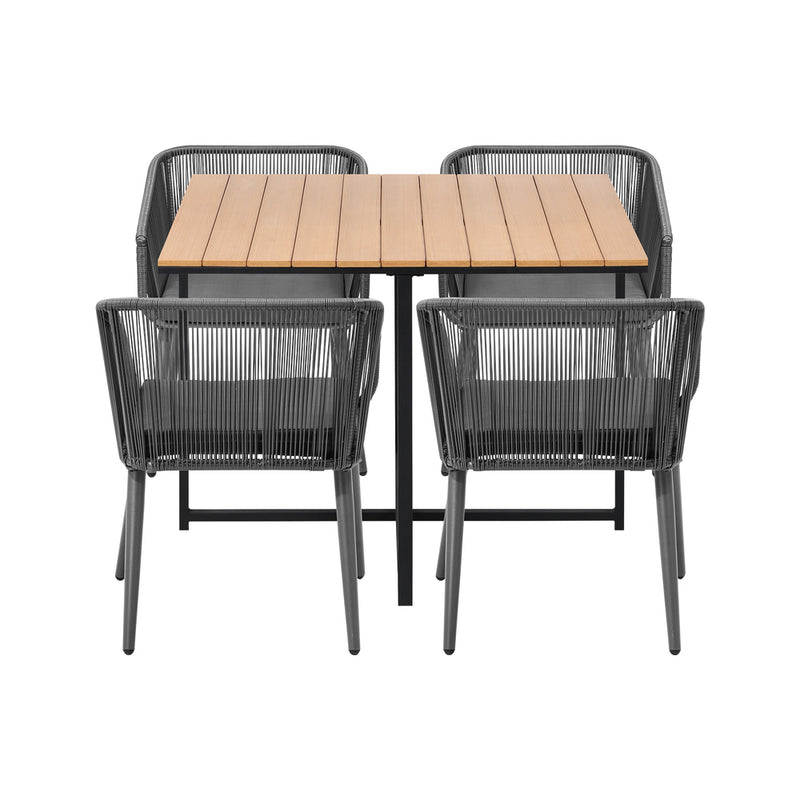 Livsip 5PCS Outdoor Patio Set Table&Lounge Chairs