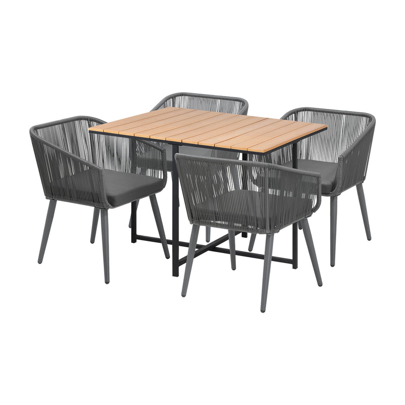 Livsip 5PCS Outdoor Patio Set Table&Lounge Chairs