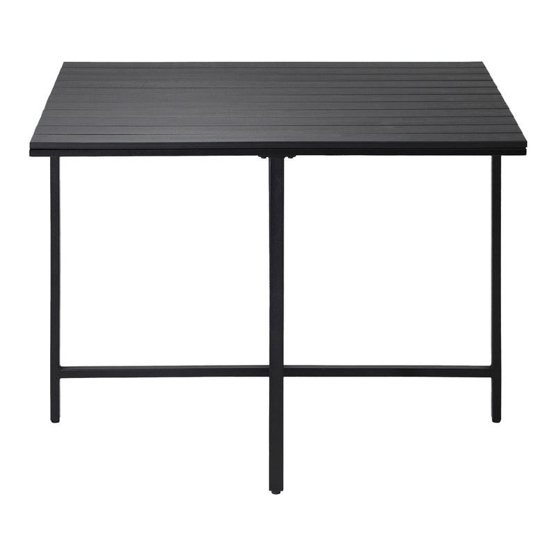 Livsip Outdoor Dining Table Black Wood-Plastic