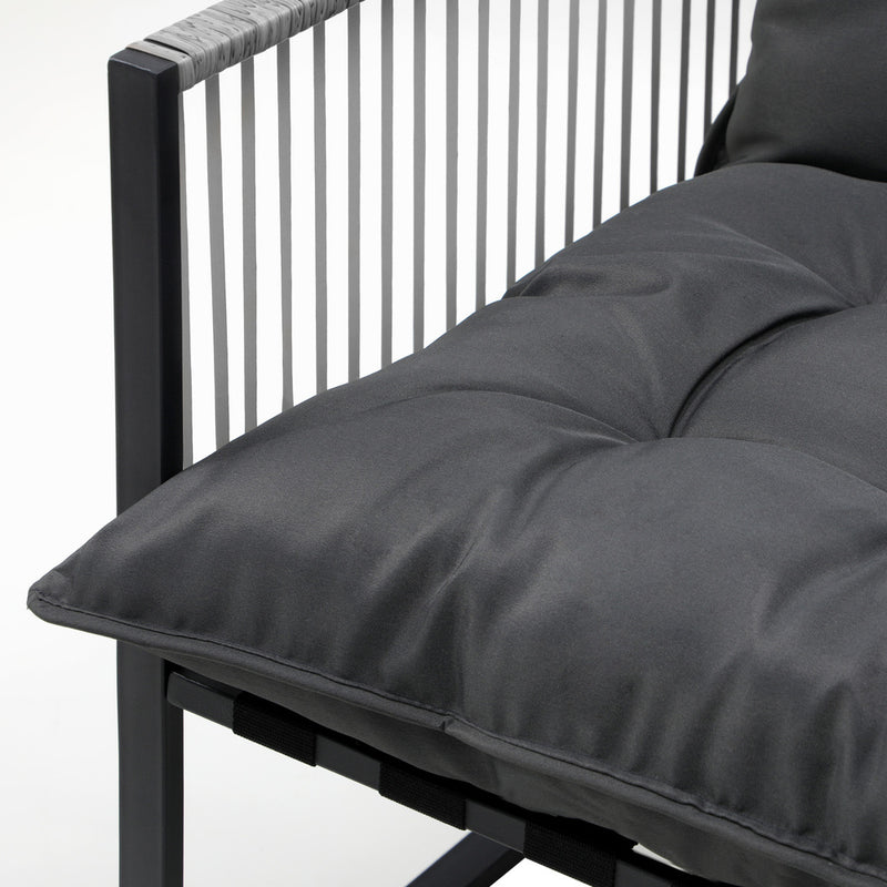 Livsip 5PCS Outdoor Dining Set Garden Table Sofa Chairs with Cushions