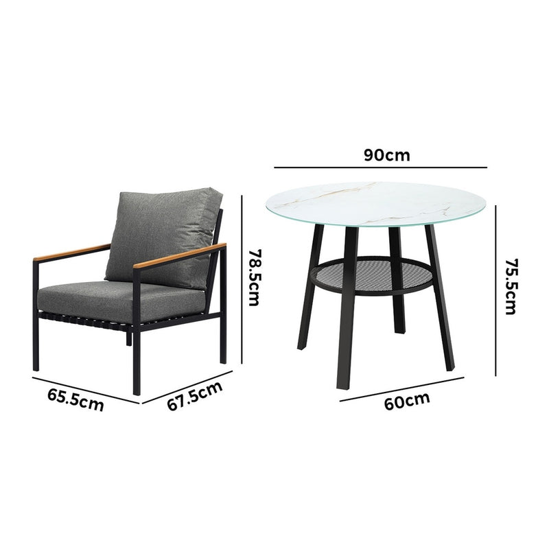 Livsip 5PCS Outdoor Dining Setting Patio Bistro Set