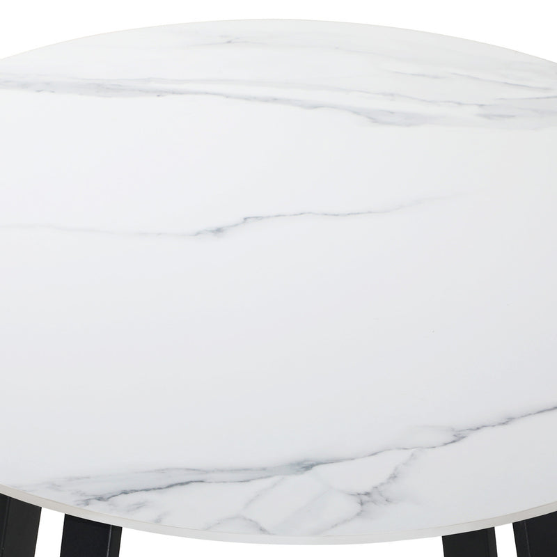 Livsip 90cm Outdoor Dining Sintered Stone Table Black
