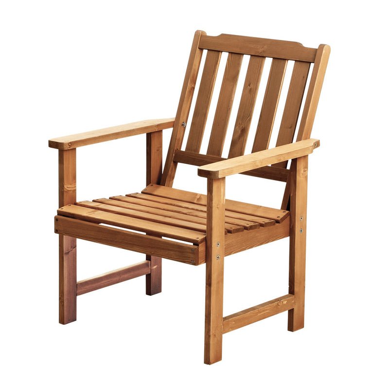 Livsip 5PC Outdoor Dining Set Solid Wood Chair and Table