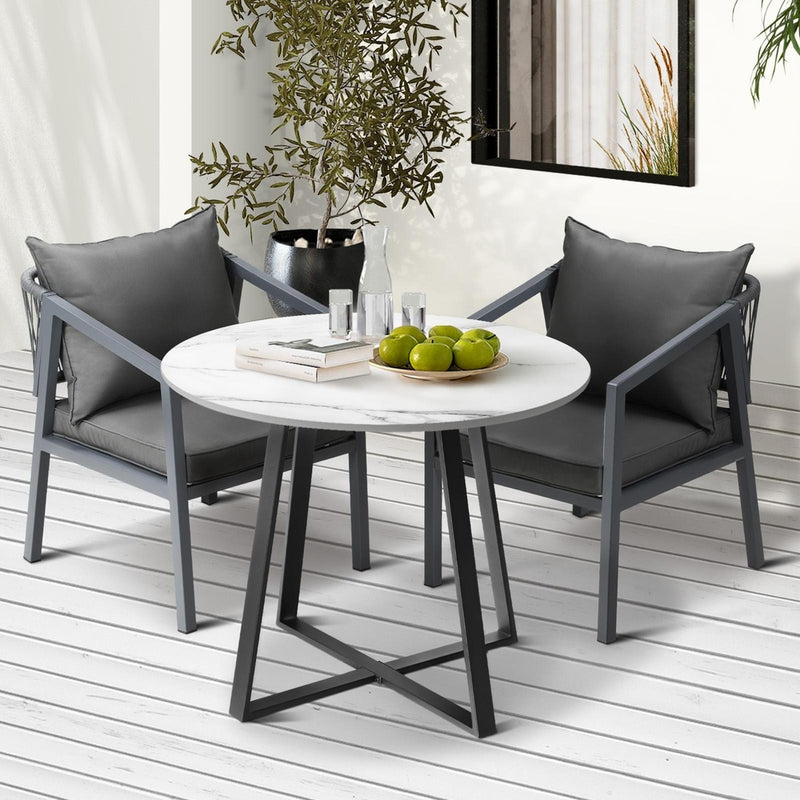 Livsip 3PCS Outdoor Dining Set Table&Lounge Chair