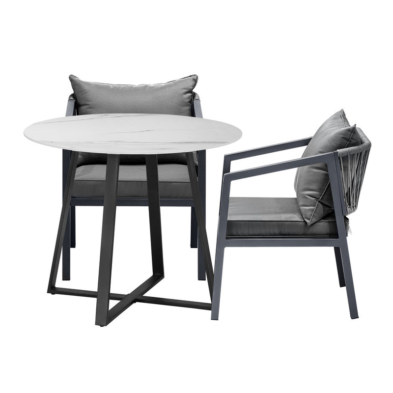 Livsip 3PCS Outdoor Dining Set Table&Lounge Chair